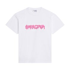 Футболка Balenciaga Slime T-Shirt Medium Fit White/Bubblegum, белый