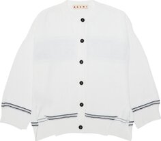 Кардиган Marni Logo Cardigan Lily White, белый