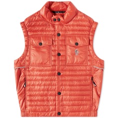 Утепленный жилет из рипстопа Moncler Grenoble