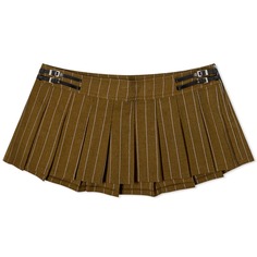 Юбка Miaou Olive Pinstripe Reno Mini Skirt