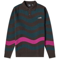 Футболка By Parra Long Sleeve One Weird Wave Knitted Polo