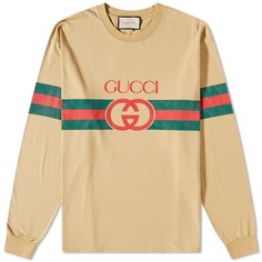 Футболка Gucci Long Sleeve New Logo Tee