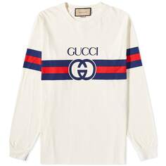 Футболка Gucci Long Sleeve New Logo Tee