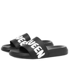 Шлепанцы Alexander McQueen Graffitti Logo Pool Slide