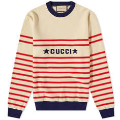 Джемпер Gucci Striped Logo Crew Knit