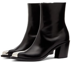 Ботильоны Alexander McQueen Metal Toe Cap Ankle Boot