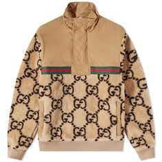 Куртка с флисовыми вставками Jumbo GG Gucci