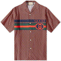 Рубашка Gucci GG Logo Vacation Shirt