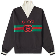 Толстовка Gucci Logo Quarter Zip Sweat