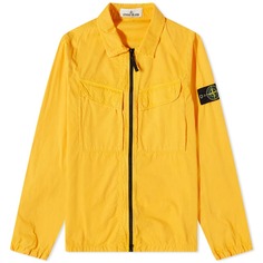 Верхняя рубашка на молнии из парусиновой ткани с начесом Stone Island