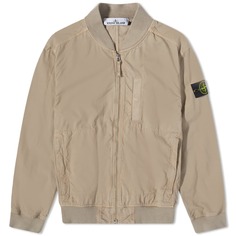 Куртка-бомбер из хлопкового твила из купро Stone Island