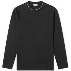 Футболка Moncler Long Sleeve Collar Logo Tee