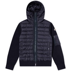 Пуховая вязаная куртка с капюшоном Moncler