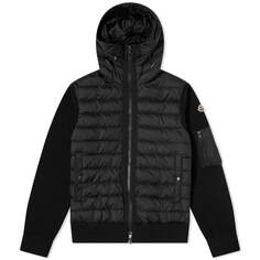 Пуховая вязаная куртка с капюшоном Moncler