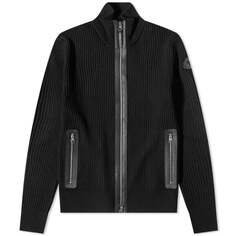 Джемпер Moncler Leather Details Zip Knit
