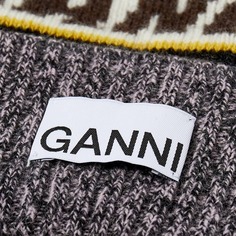 Шерстяная шапка с графическим логотипом GANNI