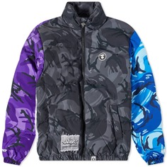 Пуховик APE со вставками AAPE by A Bathing Ape