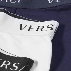 Боксеры Versace с логотипом на поясе, 3 штуки в упаковке