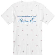 Футболка Martine Rose Waffle Floral Classic Logo Tee