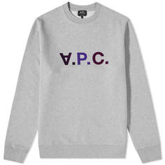 Толстовка A.P.C. Vpc Multicolour Logo Crew Sweat