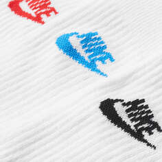 Носки удлиненные Nike Everyday Essential 3 Pack, белый/разноцветный