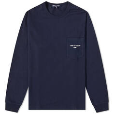 Футболка Comme des Garçons Homme Long Sleeve Logo Pocket Tee