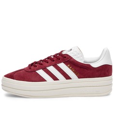 Кроссовки Adidas Gazelle Bold W, бордовый/белый