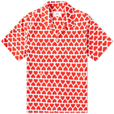 Рубашка AMI Heart Print Vacation Shirt