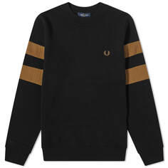 Толстовка Fred Perry Tipped Sleeve Crew Neck Sweat