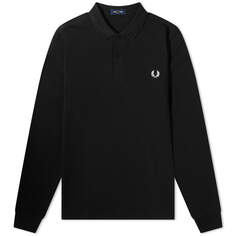 Футболка-поло Fred Perry Authentic Long Sleeve Plain, черный