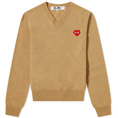 Джемпер Comme des Garçons Play Invader Heart V-Neck Pullover