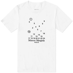 Футболка Maison Margiela Embroidered Numbers Logo Tee