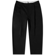 Брюки Studio Nicholson Sorte Deep Pleat Volume Twill Pant