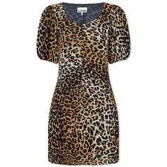 Платье GANNI Leopard Print Mini Dress