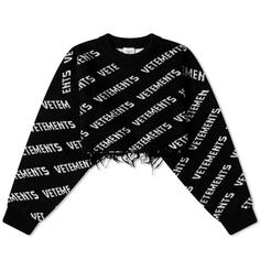 Джемпер VETEMENTS Monogram Cropped Knitted Sweater