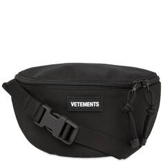 Сумка VETEMENTS All Black Logo Fanny Pack