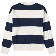 Джемпер AMI Small A Rugby Striped Crew Knit