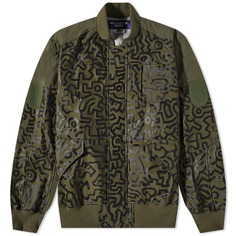 нейлоновая куртка-бомбер из коллаборации с Keith Haring Junya Watanabe MAN