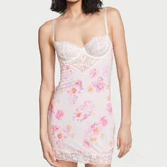 Сорочка Victoria&apos;s Secret Modal &amp; Lace, бежевый | розовый