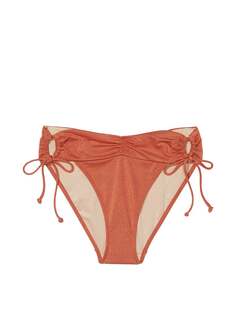 Плавки бикини Victoria&apos;s Secret Swim Ruched Shine Classic, оранжевый