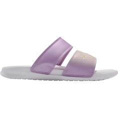 Шлепки Nike Wmns Benassi Duo Ultra Slide Purple Star, белый/фиолетовый