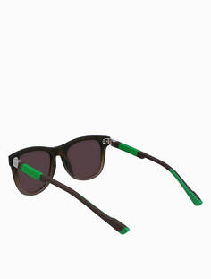 Солнцезащитные очки Colorblock Modified Rectangle Sunglasses Calvin Klein, коричневый/серый