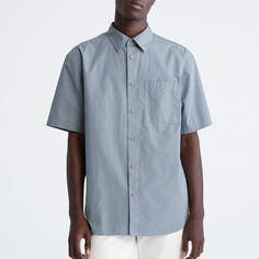 Рубашка Calvin Klein Solid Pocket Short Sleeve Easy, серо-голубой