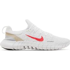 Кроссовки Nike Free Run 5.0 Men&apos;s Road Running Shoes, красный/белый
