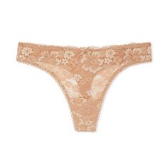 Стринги Victoria&apos;s Secret Body By Victoria Lace-Front, бежевый