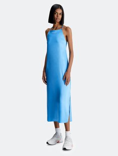 Макси-платье с открытой спиной Calvin Klein, синий