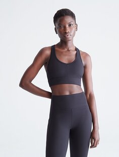 Спортивное бра Performance Embrace средней плотности Calvin Klein, черный