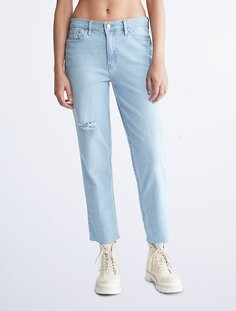 Джинсы прямого кроя с высокой посадкой в винтажном стиле стрейч Calvin Klein