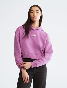 Укороченное худи с логотипом Monogram Calvin Klein