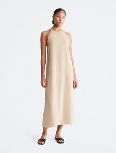 Платье-комбинация макси с вырезом халтер Calvin Klein